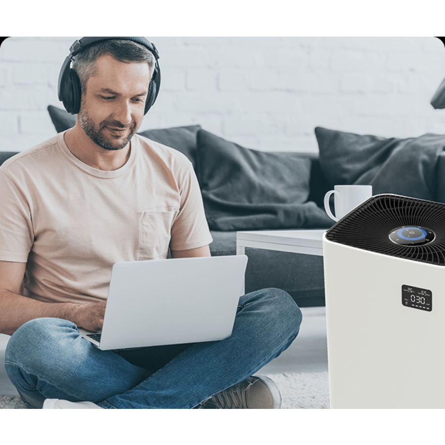 Zazitec AIR9 Luchtreiniger 96m² - CADR 800m³ p/u - HEPA-filter 99,97% Pollen, Virussen, Fijnstof, Bacteriën etc. - Air Purifier - WIT-7