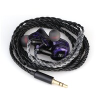 thumb-Kiwi Ears Quartet - Hybrid In-Ear Monitor - 2DD+2BA Drivers - Purple-9