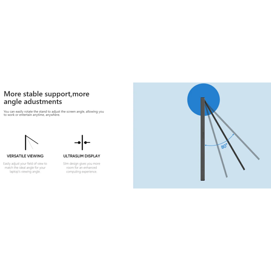 Arzopa A1 Draagbare Monitor – 15.6 Inch FHD 1080P – IPS Scherm | USB-C & HDMI – Ultradun-3