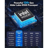 thumb-NiPoGi Mini PC 16GB RAM, 12th Gen Intel Alder Lake-N100 (tot 3.4GHz), 512GB SSD, Windows 11 Pro, Dual Display (2x HDMI), WiFi 5, BT 4.2, Gigabit Ethernet-2