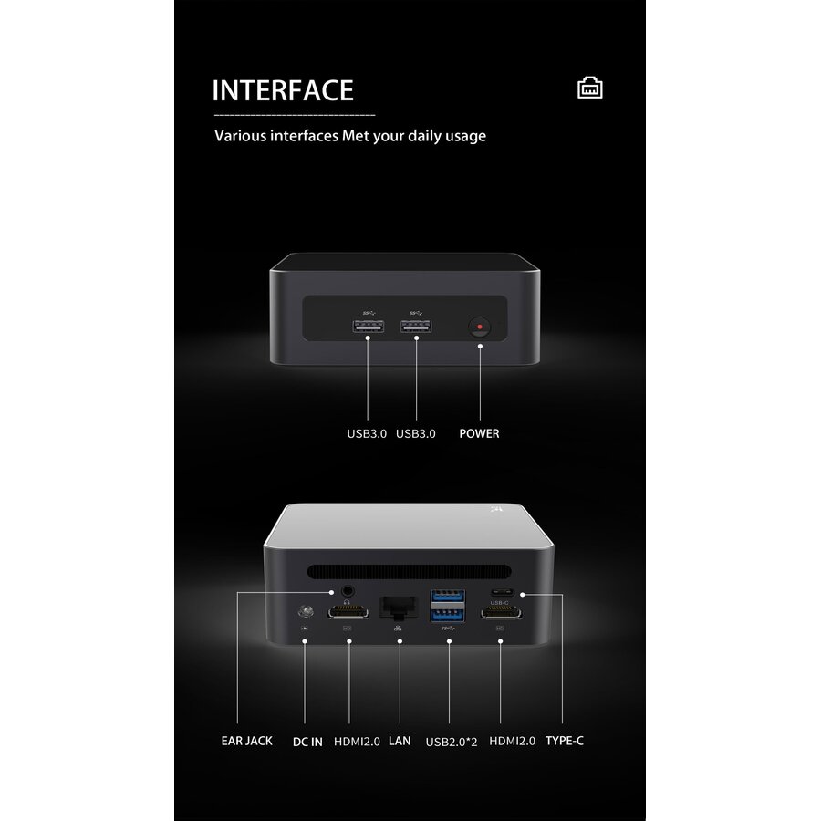 Zazitec ZT-R56 Mini PC | AMD Ryzen™ 5 5500H | 16GB DDR4 | 512GB SSD | W11 Home-5