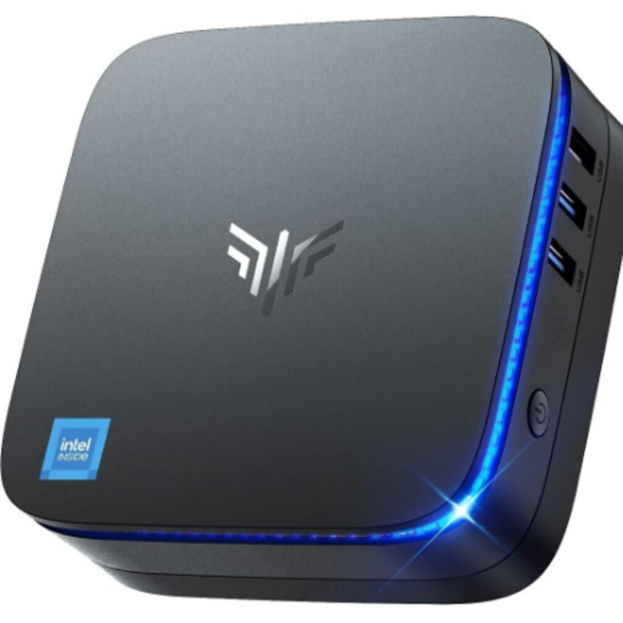 KAMRUI AK1 Plus Mini PC | Intel® N95 | 8GB DDR4 | 256GB SSD | Windows 11 Pro | Zwart-1