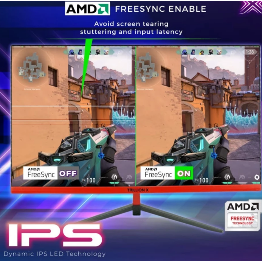 TRILLION-X LCD 27" DX270A1 Monitor - 75Hz/165Hz - Full HD - Ultra Slim Design - Ideaal voor Werk en Gaming-5