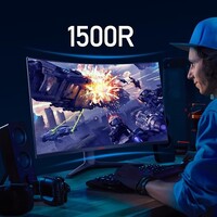 thumb-Zazitec 32-inch Gebogen Gaming Monitor - 2K QHD - 170Hz - 1ms - HDR10 - AdaptiveSync - Eye Care-5