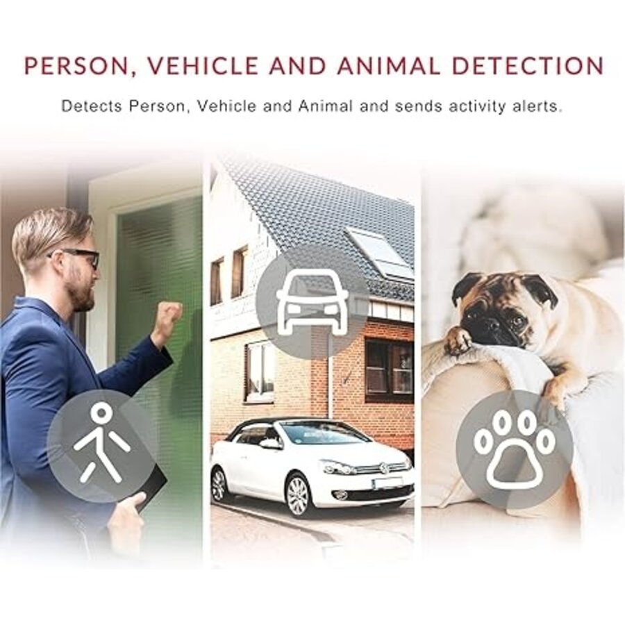 YI 4pc Home Camera - 1080p Wi-Fi Beveiligings- en Bewakingscamera Set - Wit-2