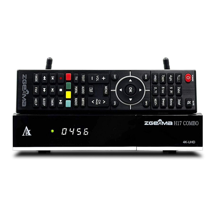 Zgemma H17 Combo UHD HEVC - 4K Satelliet & Kabel Ontvanger - DVB-S2/S2X + DVB-T2/C Dual Tuner - LAN/WiFi - Dolby Digital - Geschikt voor Ziggo, Canaal Digitaal, KPN Digitenne etc.-1