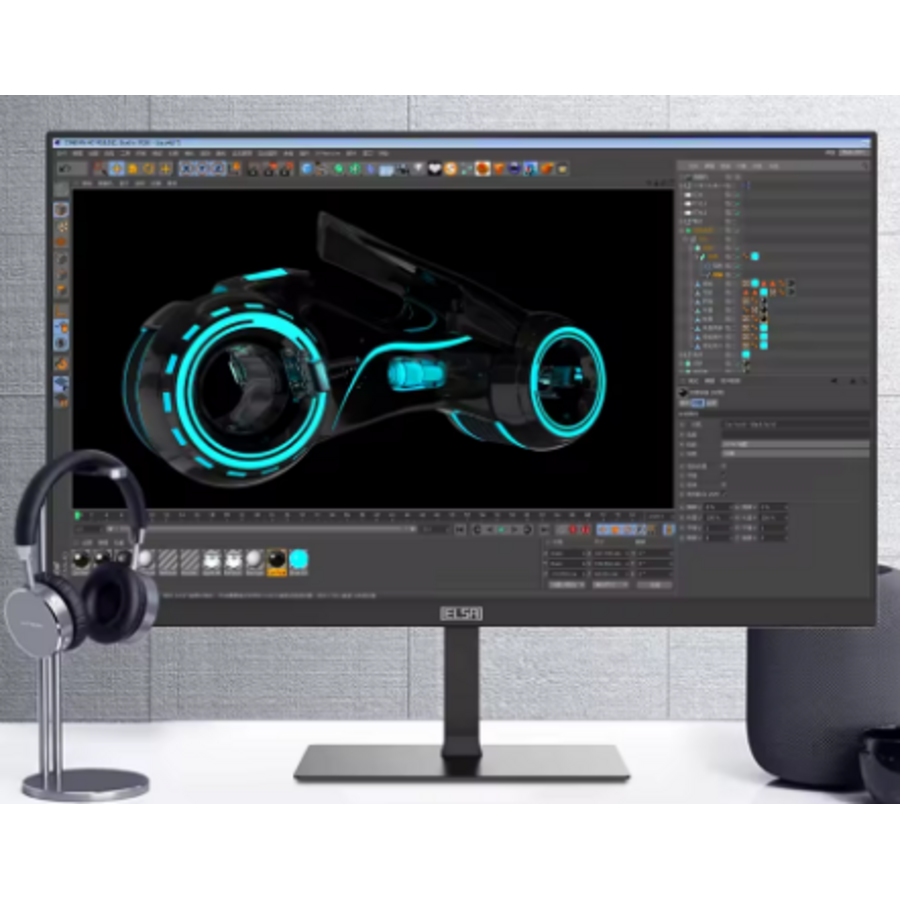 Elsa 27 Inch Monitor - IPS FHD - HDMI/VGA - 1920x1080 - Flat Panel-6