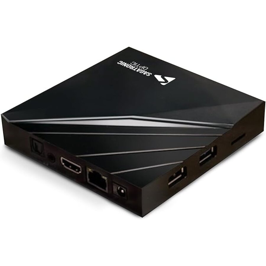 Sagatronics Optic 4K Android 11 OTT Streaming Box – 2GB RAM - 16GB Flash - Wi-Fi 6 - Bluetooth - HDMI-1