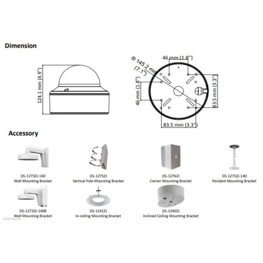 Hikvision DS-2CE56H5T-VPIT3ZE – 5MP Vari-focale Dome Camera met EXIR 2.0-3