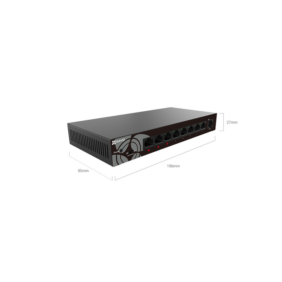 EZVIZ W6-SD09GP – 9-Poorts Gigabit PoE Switch voor Uitgebreide Netwerkoplossingen-6