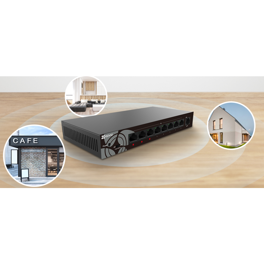 EZVIZ W6-SD09GP – 9-Poorts Gigabit PoE Switch voor Uitgebreide Netwerkoplossingen-3