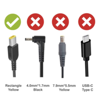 thumb-Replacement Zazitec 45W Adapter – Square Pin Oplader voor Lenovo Laptops-3
