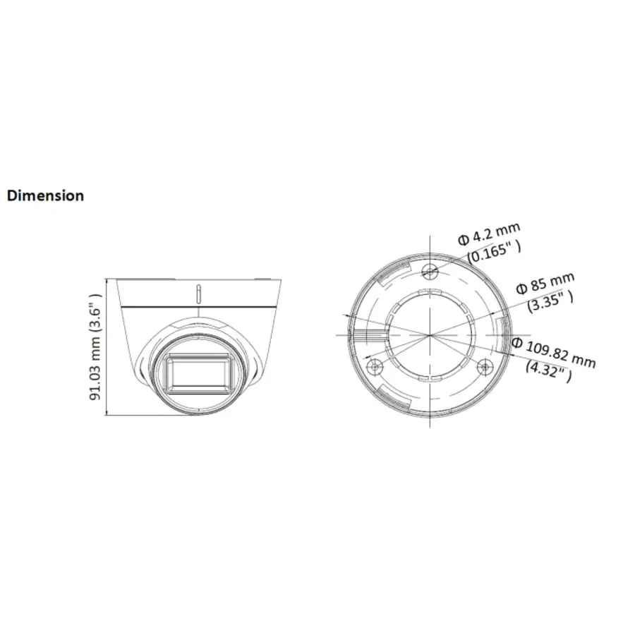 Hikvision DS-2CE78H8T-IT3F – 2,8 mm  - 5 MP Ultra Low Light Vaste Turret Camera-3