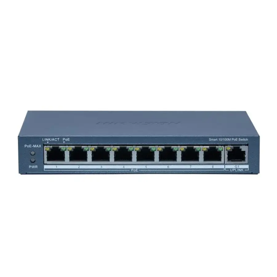 Hikvision DS-3E1309P-EI – 8-Poorts 100 Mbps Smart Managed PoE Switch met 1 Gigabit Uplink​-1