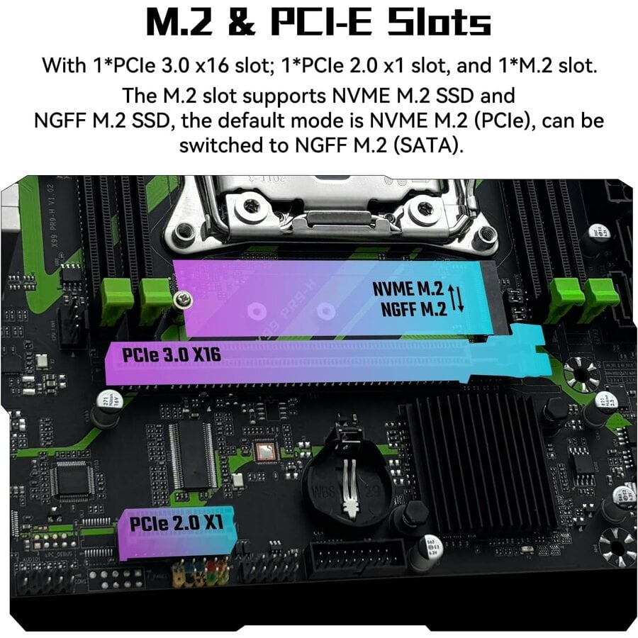Zazitec Machinist Esports Deluxe mATX Moederbord – Compatibel met Intel Xeon E5-2680 v4 (LGA2011-3)-5