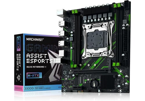 Zazitec Machinist Esports Deluxe mATX Moederbord – Compatibel met Intel Xeon E5-2680 v4 (LGA2011-3) 