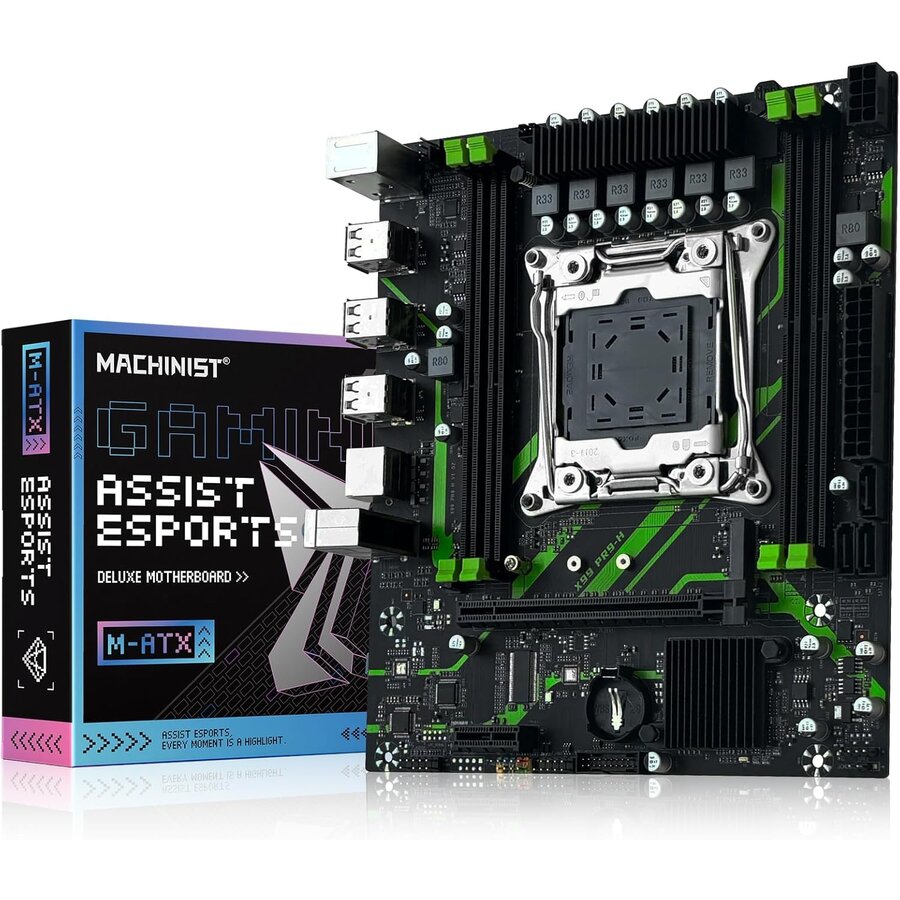 Zazitec Machinist Esports Deluxe mATX Moederbord – Compatibel met Intel Xeon E5-2680 v4 (LGA2011-3)-1