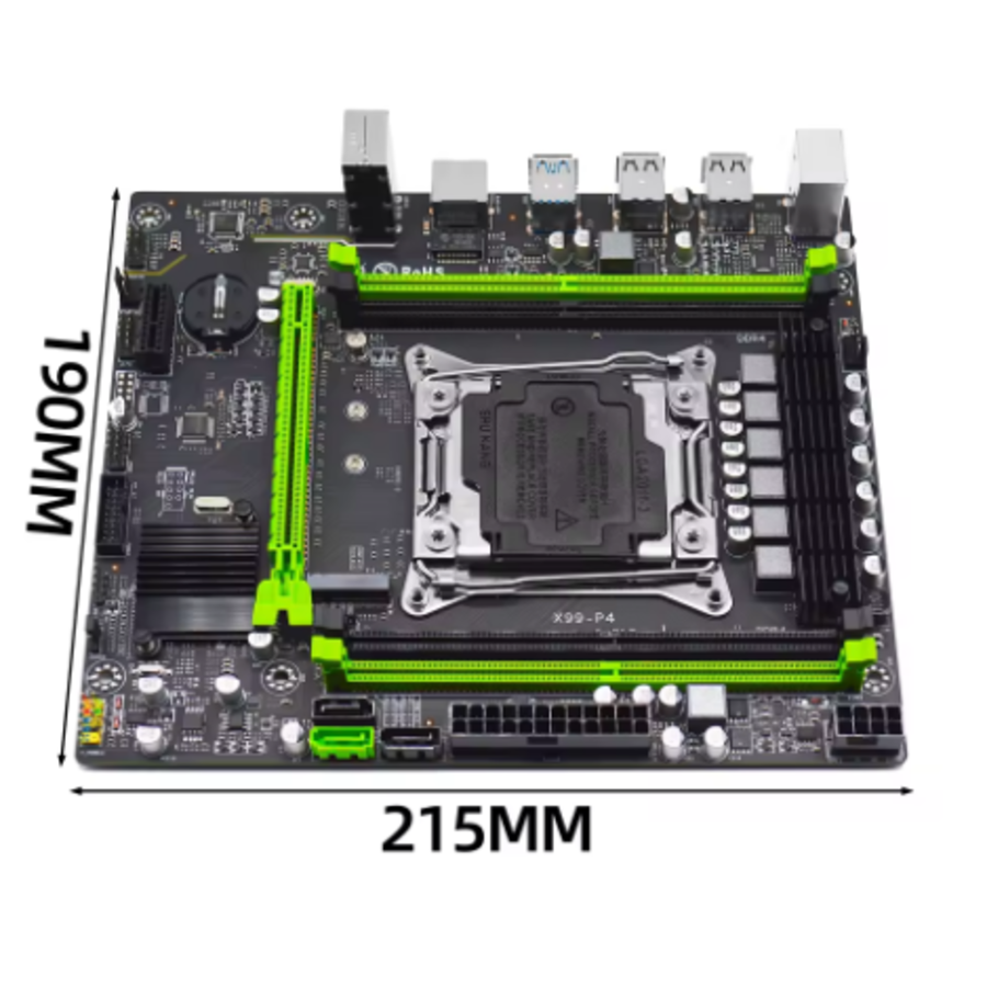 ZSUS X99 P4 Moederbordset met Intel Xeon E5-2650 v4 – LGA2011-3, DDR4, Micro-ATX-4