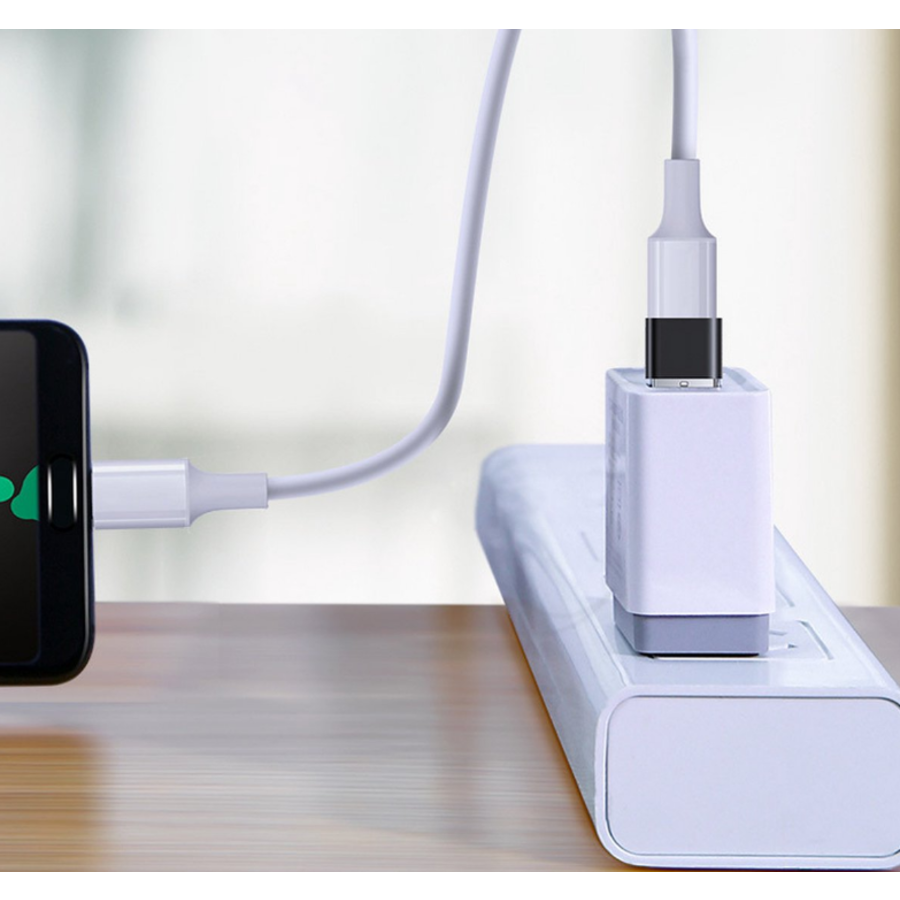 USB 3.0 A Male naar USB-C Female kabel - Zwart-8