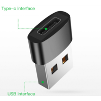 thumb-USB 3.0 A Male naar USB-C Female kabel - Zwart-7