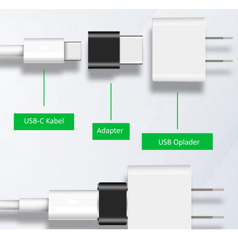 USB 3.0 A Male naar USB-C Female kabel - Zwart-6