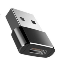 thumb-USB 3.0 A Male naar USB-C Female kabel - Zwart-1