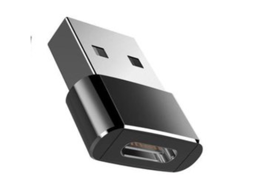 USB 3.0 A Male naar USB-C Female kabel - Zwart 