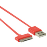 Valueline Sync & Charge-kabel – USB-A naar 30-pins Dock – 1 meter – Rood
