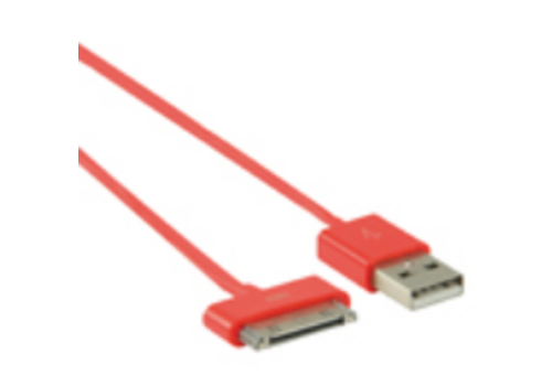 Valueline Sync & Charge-kabel – USB-A naar 30-pins Dock – 1 meter – Rood 