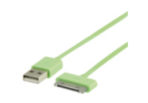 Valueline Sync & Charge-kabel – USB-A naar 30-pins Dock – 2 meter – Groen 