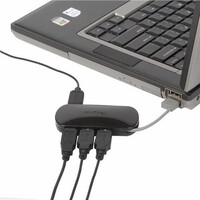 thumb-Targus 4-Port Mobile USB Hub – ACH111EU – Compacte USB 2.0 Hub voor Laptop en Mac-2