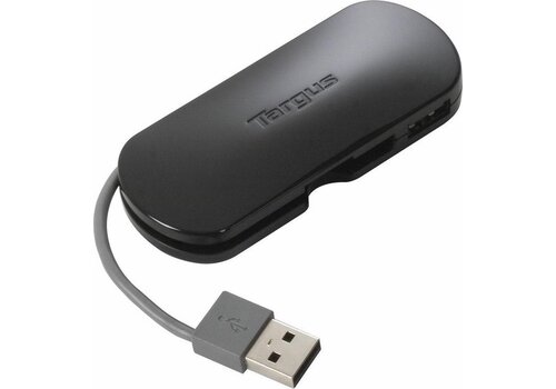 Targus 4-Port Mobile USB Hub – ACH111EU – Compacte USB 2.0 Hub voor Laptop en Mac 