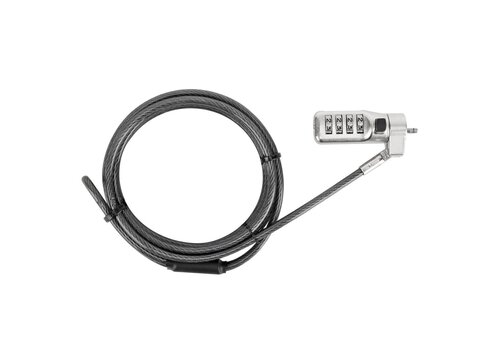 Targus DEFCON® 3-in-1 Universeel Combinatie Kabelslot – ASP86RGL – Resetbaar slot met 3 verwisselbare koppen 
