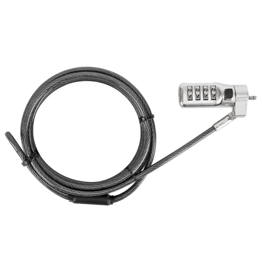 Targus DEFCON® 3-in-1 Universeel Combinatie Kabelslot – ASP86RGL – Resetbaar slot met 3 verwisselbare koppen-1