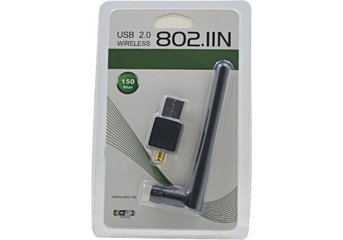 USB Wi-Fi-adapter 802.11n/g/b met antenne 