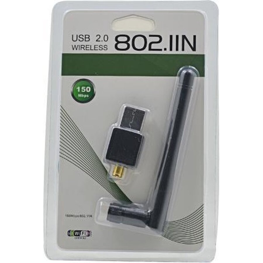 USB Wi-Fi-adapter 802.11n/g/b met antenne-1