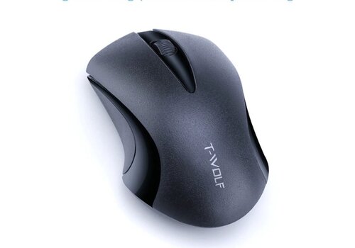 T-WOLF Q2 Draadloze Muis – 2.4GHz, 1600 DPI, Zwart 