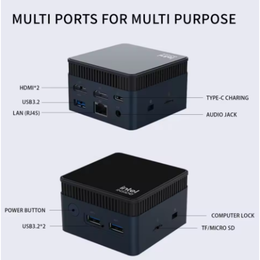 Zazitec M6S Mini PC – Intel Alder Lake-N100 – 12GB LPDDR5 RAM – 512GB NVMe SSD-3