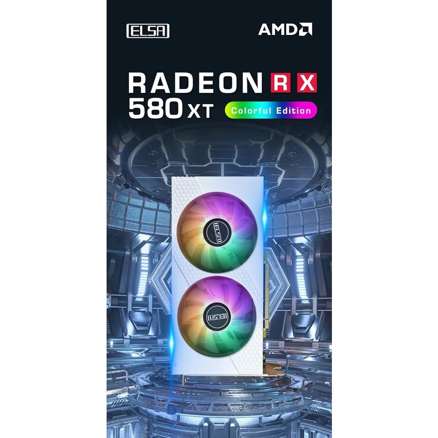 ELSA AMD Radeon RX 580 Videokaart – 8GB GDDR5 – Witte Editie – 3X DisplayPort – 1X HDMI – PCIe 3.0 x16 – 256bit-3