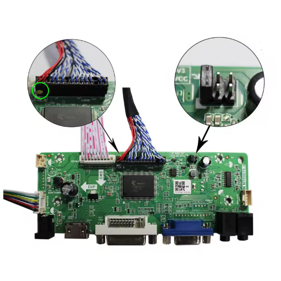 VSDISPLAY HDMI VGA DVI LVDS Controller Board voor 23.8" 1920x1080 LM238WF5-SSA1 30-Pins LCD-scherm-4