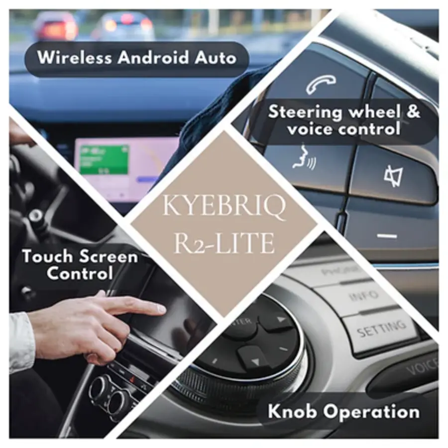 KYEBRIQ R2-LITE – Draadloze Android Auto Adapter voor Auto's met Bekabelde Android Auto (Android 11+)-4
