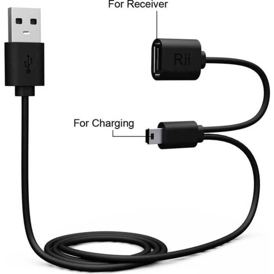Rii i8 Plus Mini Draadloos Toetsenbord met Touchpad en Achtergrondverlichting – 2.4GHz USB-3