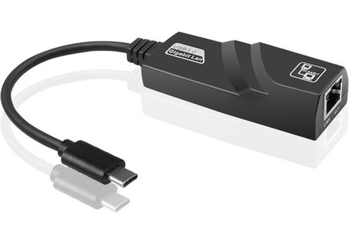 Glaabit USB C naar RJ45 Gigabit Ethernet Adapter – 10/100/1000 Mbps – Realtek RTL8153B – Plug & Play 
