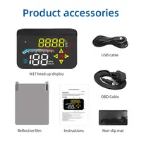 thumb-M17 HUD Head-Up Display – OBD2 + GPS Dual System – Snelheidsmeter, RPM, Temperatuur, Spanningsweergave – Universeel voor Auto's-10