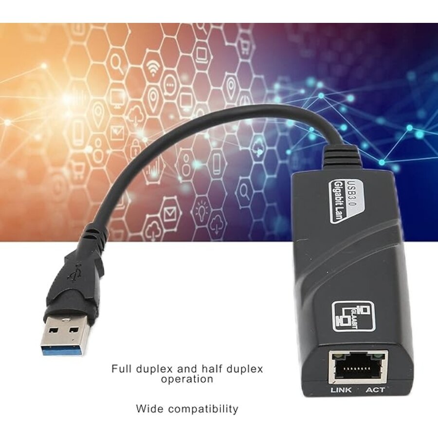 GLAABIT USB 3.0 naar Ethernet Adapter – Gigabit Netwerkadapter 10/100/1000 Mbps-9