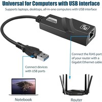 thumb-GLAABIT USB 3.0 naar Ethernet Adapter – Gigabit Netwerkadapter 10/100/1000 Mbps-7