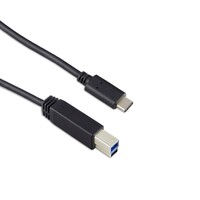 thumb-Targus ACC924EUX USB-C naar USB-B 3.1 Gen 2 Kabel – 1m – 10Gbps – 3A – Zwart-1