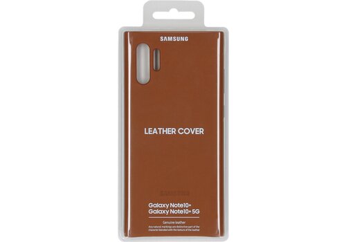 Samsung Galaxy Note 10+ Hard‑Cover Leather Cover – Origineel EF‑VN975LAEGWW (Camel/Bruin) 
