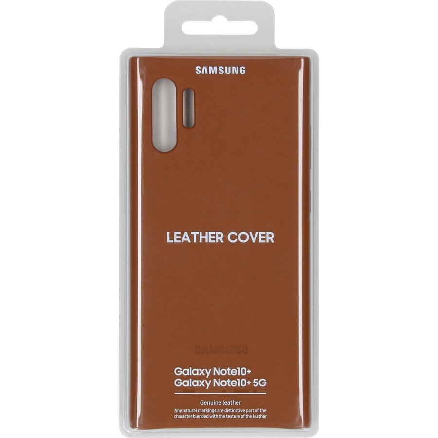 Samsung Galaxy Note 10+ Hard‑Cover Leather Cover – Origineel EF‑VN975LAEGWW (Camel/Bruin)-1