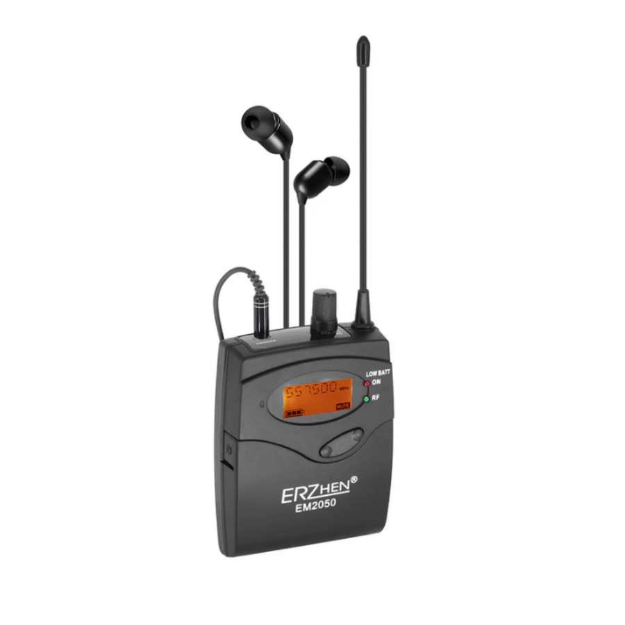 Zazitec Wireless In-Ear Monitor System EM2050 – 1 Transmitter + 2 Headset Receivers-3